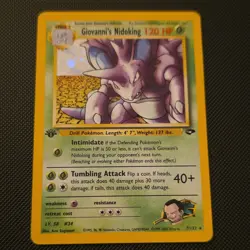 Pokemon Giovanni's Nidoking Holo Rare 1st Edition 7/132 Gym Challenge 120 HP - Image 1