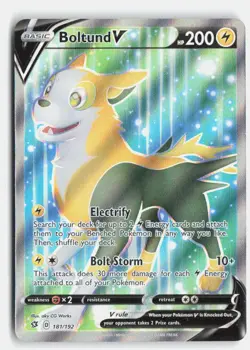 Boltund V 181/192 Ultra Rare Rebel Clash Pokemon Near Mint - Image 1