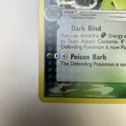 Pokemon 2004 Team Aqua's Cacturne 1/95 TM Magma vs TM Aqua Rev Holo - Image 2