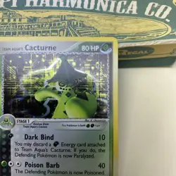 Pokemon 2004 Team Aqua's Cacturne 1/95 TM Magma vs TM Aqua Rev Holo - Image 4