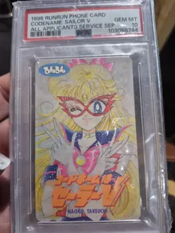 Sailor V Kodename PSA 10 Phone Card Rare Anime Collectible - Image 3