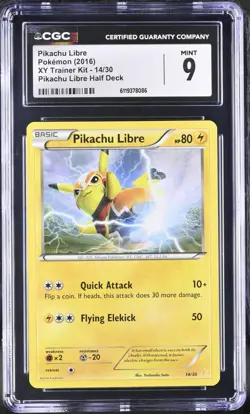 Pokemon TCG Pikachu Libre 14/30 2016 XY Trainer Kit Half Deck CGC 9 Mint - Image 1