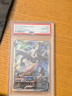 2022 Pokemon SWSH Silver Tempest Lugia V #186/195 PSA 10 - Image 1