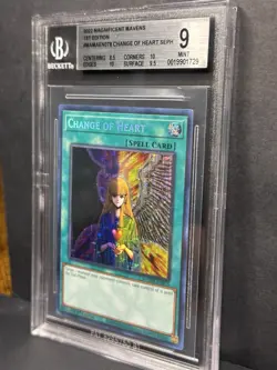 Yu-Gi-Oh! TCG Change Of Heart MAMA-EN078 Secret Pharaohs Rare BGS 9 Mint - Image 3