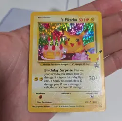Birthday Pikachu 24 Celebrations Holo Black Star Promo Pokemon Card - Image 4
