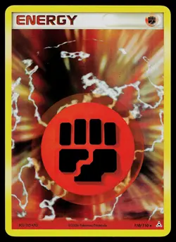 Pokemon Card - Fighting Energy Holon Phantoms 110/110 Reverse Holo - Image 1