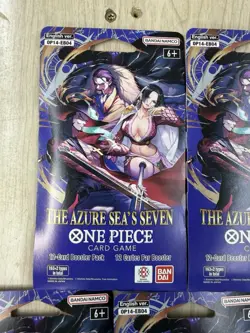Lot Of 5 One Piece TCG: The Azure Sea's Seven Sleeved Booster OP-14 English - Image 3