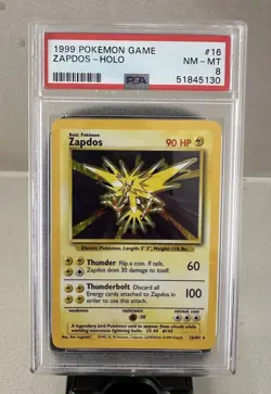 Pokemon TCG - Base Set - Zapdos - 016/102 - Holo - PSA 8 - Image 1