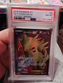 POKEMON TYRANITAR EX ANCIENT ORIGINS FULL ART 91/98 HOLO PSA 8 Near Mint - Image 1