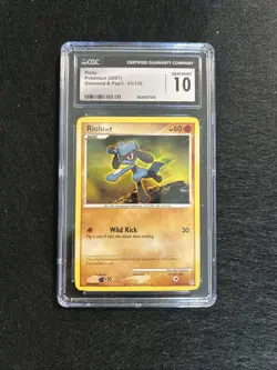 Riolu Uncommon Diamond and Pearl 61/130 CGC 10 NEAR MINT - Image 1