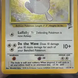 Pokemon Wigglytuff Holo Rare Card 19/130 - Image 3