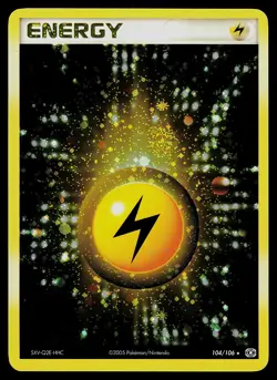 Pokemon Card - Lightning Energy Emerald 104/106 Reverse Holo - Image 1