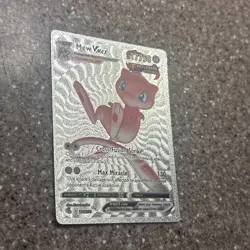 Silver Foil Mew VMAX Rainbow Fan Art Display Card NM Via 114/264 - Image 1