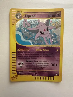 Pokemon E-Series Holo Rare Vintage Card Espeon H9/H32 Aquapolis NM Condition - Image 1