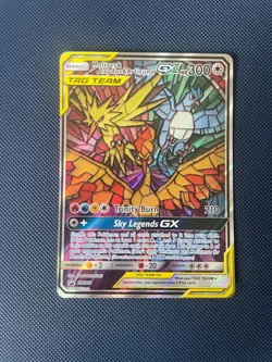Moltres & Zapdos & Articuno GX SM210 Sm Holo Pokemon hidden fates etb promo card - Image 1