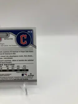 2024 1st Bowman Draft Chrome Refractor Travis Bazzana Auto /499 RC SP - Image 5