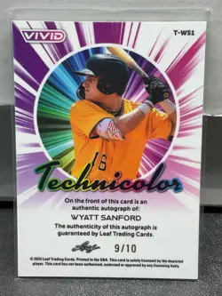 Wyatt Sanford Vivid Leaf /10 Auto RC Pirates - Image 2