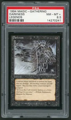 1994 MTG Magic the Gathering Card Legends Darkness PSA 8.5 - Image 1