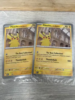 X2 Pikachu At The Museum Sealed Promo Pokemon Card - Image 1