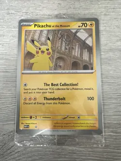 X2 Pikachu At The Museum Sealed Promo Pokemon Card - Image 2