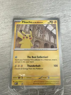 X2 Pikachu At The Museum Sealed Promo Pokemon Card - Image 4