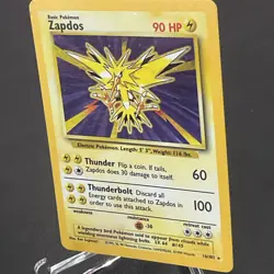 Pokemon TCG Zapdos Base Set Holo Unlimited Rare Card 16/102 - Image 2