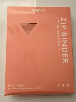 vaultx EXO-TEC Zip Binder 4-Pocket Side Loading Pink Single-Sided 160 Cards - Image 1