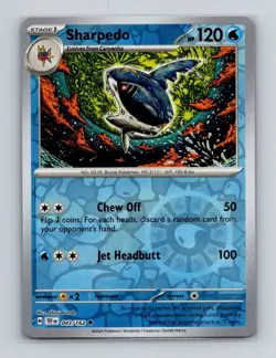 Sharpedo 043 2024 Pokemon Temporal Forces Shinji Kanda Reverse Holo Card NM+ (a) - Image 1