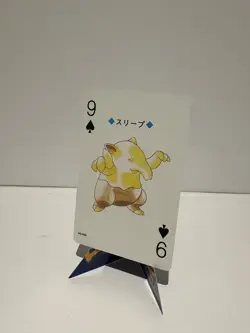 Pokemon Silver Poker Playing Card Drowzee 9 of Spades #096 NM/Mint - Image 1