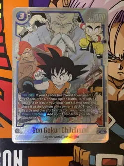 Son Goku: Childhood SB01-018 Silver Alternate Art Dragon Ball Manga Booster Card - Image 1