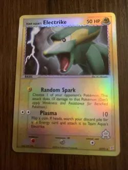 Pokemon TCG Team Aqua's Electrike Reverse Holo Card 52/95 Light Play - Image 2
