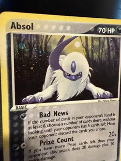 2003 Pokemon TCG Absol EX Dragon Holo Card 1/97 Rare LP - Image 2