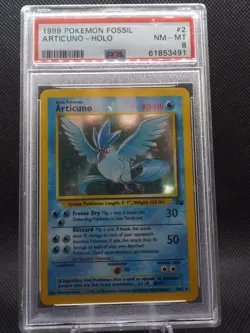 Articuno 2/62 Fossil Holo 1999 Pokemon PSA 8 NM-MT - Image 1