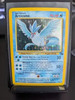 1999 POKEMON FOSSIL #2/62 ARTICUNO HOLO RARE - Image 1