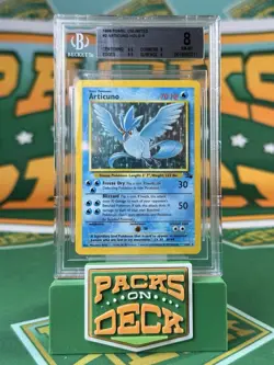 1999 POKEMON FOSSIL UNLIMITED 2/62 ARTICUNO HOLO BGS 8 BECKETT VINTAGE - Image 1