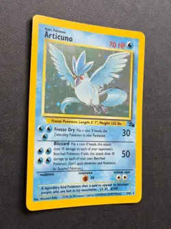 VINTAGE Pokemon TCG Articuno 2/62 Holo - Fossil Set - EXCELLENT - WotC 1999 - Image 3