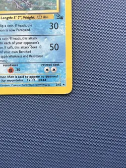 Articuno 2/62 Pokemon Base Set 1999 Unlimited Holo Card WOTC - Damaged - Image 4