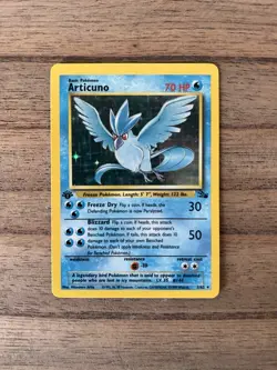 Articuno - 1st Edition Holo - 2/62 Fossil Set - Pokemon TCG - 1999 - Image 1