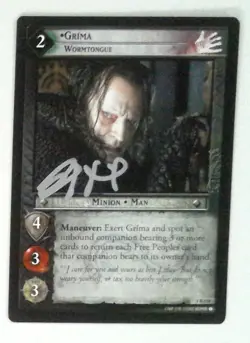 1x Grima Wormtongue: V1142: Signed/Autographed: Brad Dourif: Silver Pictured Au - Image 1