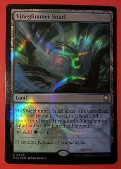 MTG: MAGIC, *VINEGLIMMER SNARL* (Ripple Foil) - M3C: Rare #405/NM /2024, LAND - Image 1