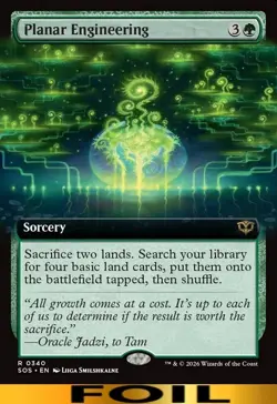 Planar Engineering ** FOIL EXTENDED ART ** #340 - Secrets of Strixhaven - NM MTG - Image 1