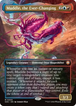 x1 Muddle, the Ever-Changing - Borderless M MTG Commander: Secrets of Strixhaven - Image 1