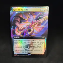 Resonating Lute (Extended Art) - Secrets of Strixhaven Foil MTG - Image 1