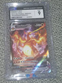 Charizard Cgc 9 2022 VMAX SWSH261 Full Art Holo Promo Pokemon - Image 4