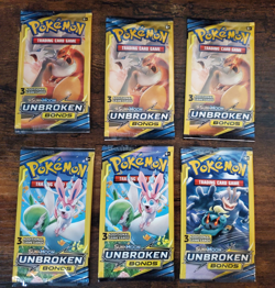 Pokemon TCG Sun & Moon Unbroken Bonds Booster Packs Lot 6 Packs - Image 1
