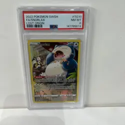 Pokemon TCG Snorlax TG10 Lost Origin PSA 8 - Image 1