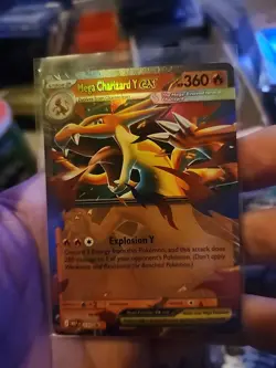 Mega Charizard Y EX 030 Black Star Promo Full Art Holo Charizard Tin Pokemon NM - Image 1