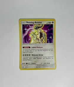 Shining Arceus Pokemon Card Holo Rare Card 57/73 From Shining Legends Series - Image 1