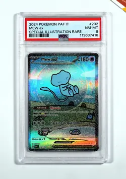 Pokemon PSA 8 Mew Ex #232 Destino Di Paldea SIR 2024 Italiano - Image 1