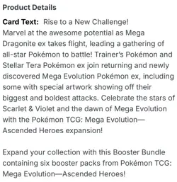🔥 Pokemon TCG Ascended Heroes 🔥 Booster Bundle (6 Packs) Sealed ENG - Image 3
